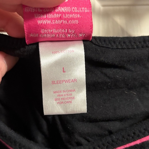 Hello Kitty Black Camisole with Pink Trim and Graphic - Picture 5 of 8